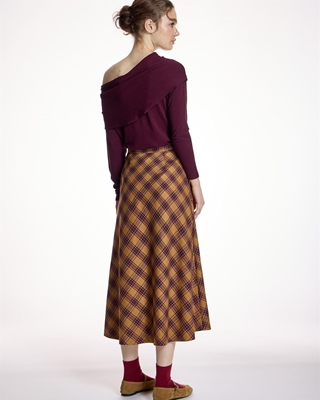 ALBA CONDE Falda Midi Cuadros - Imagen 2