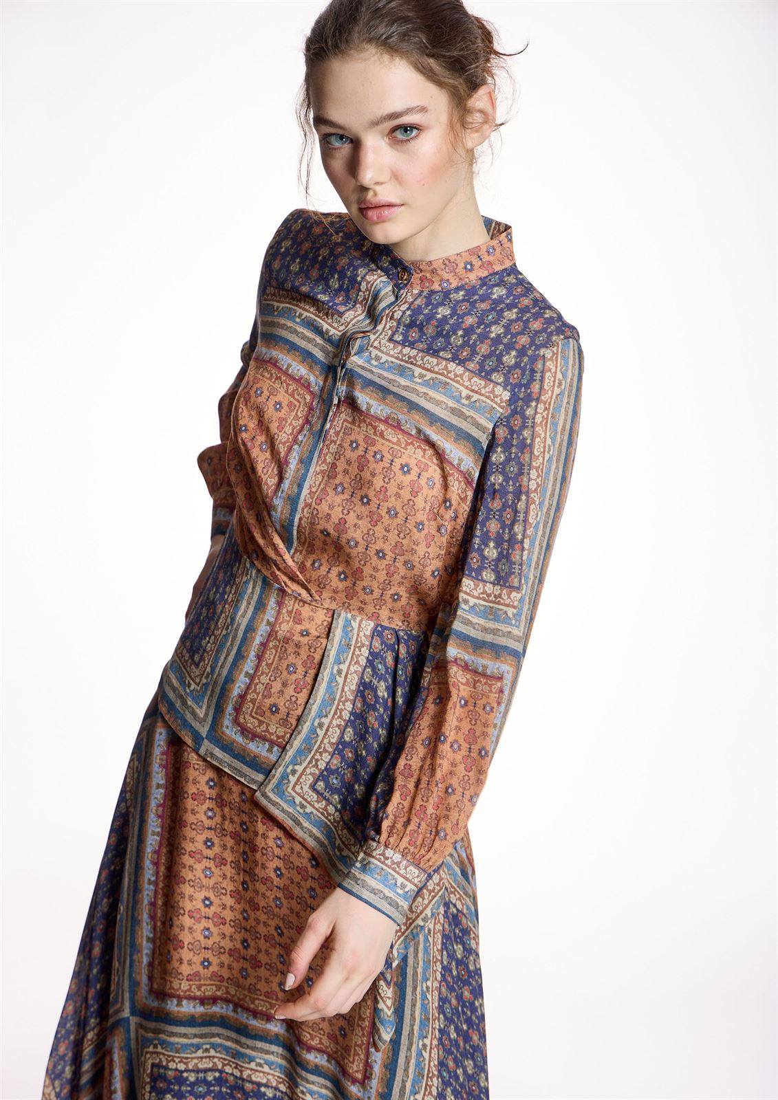 ALBA CONDE Falda Midi Estampado Pañuelo - Imagen 1