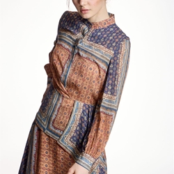 ALBA CONDE Falda Midi Estampado Pañuelo - Imagen 1