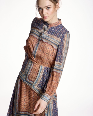 ALBA CONDE Falda Midi Estampado Pañuelo - Imagen 1