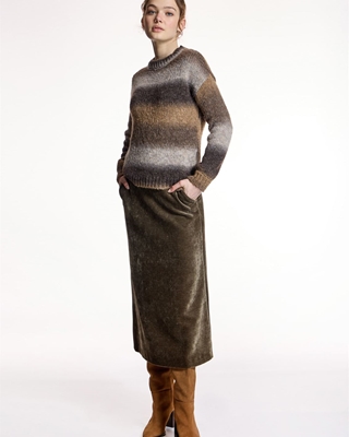 ALBA CONDE Falda Midi Terciopelo - Imagen 2