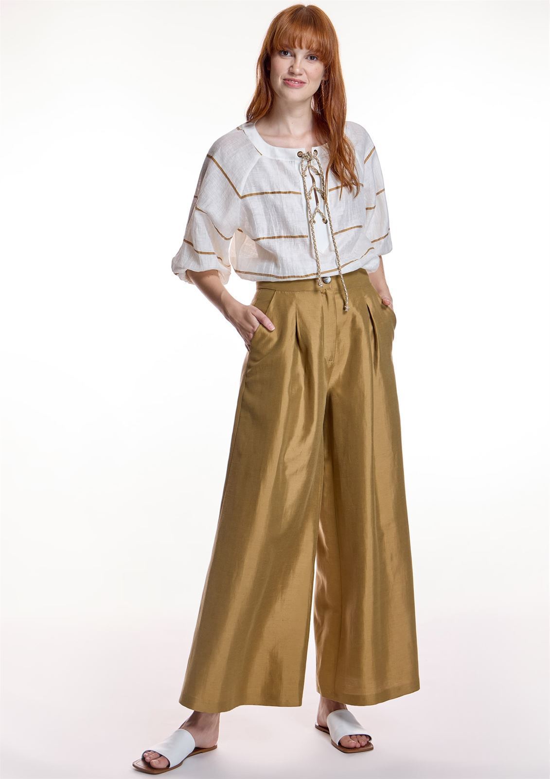 ALBA CONDE Falda Pantalón Detalle Pliegues - Imagen 4