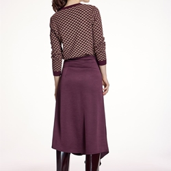 ALBA CONDE Falda Satinada Burdeos - Imagen 2