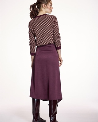 ALBA CONDE Falda Satinada Burdeos - Imagen 2