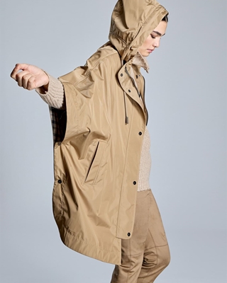 ALBA CONDE Gabardina Camel con Capucha - Imagen 1