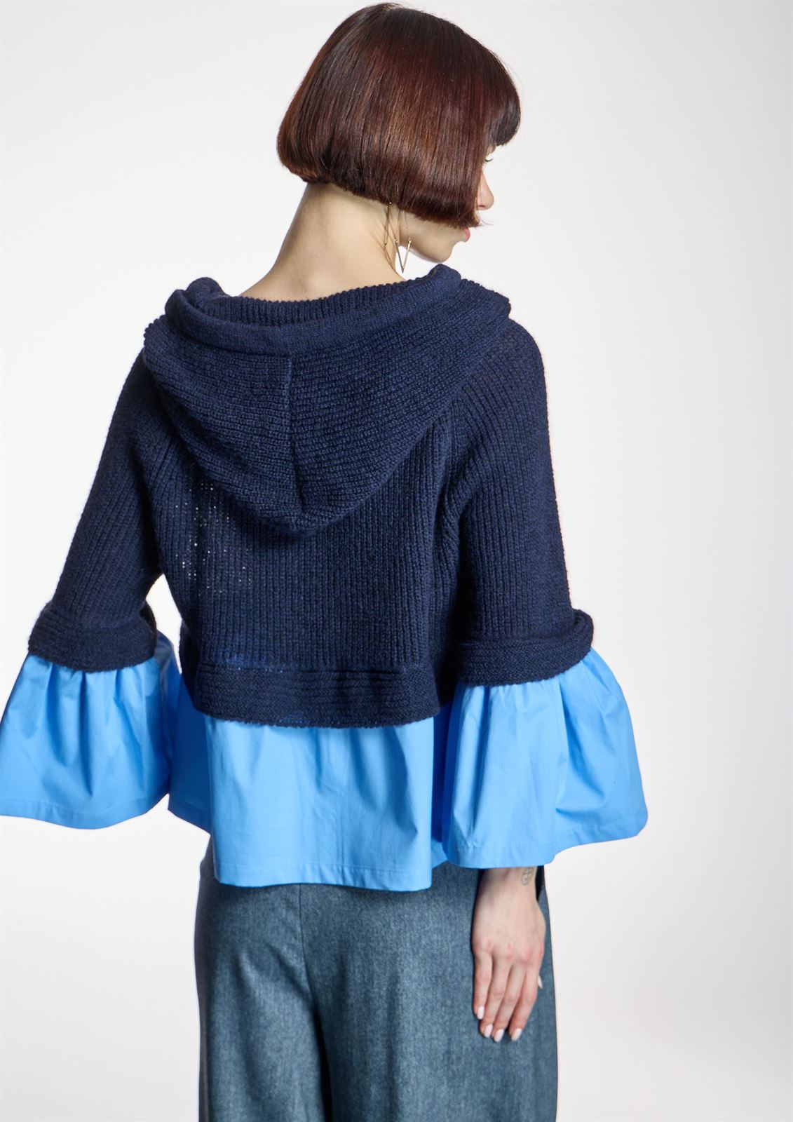 ALBA CONDE Jersey Combinado Azul - Imagen 1