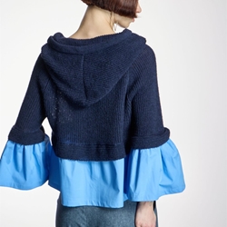 ALBA CONDE Jersey Combinado Azul - Imagen 1