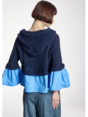 ALBA CONDE Jersey Combinado Azul - Imagen 1