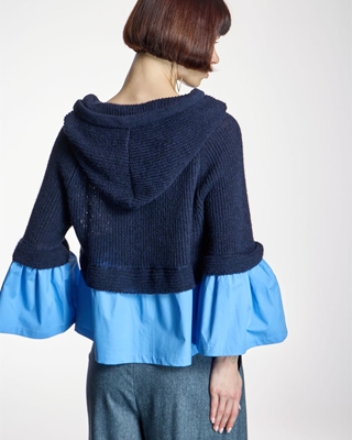 ALBA CONDE Jersey Combinado Azul - Imagen 1