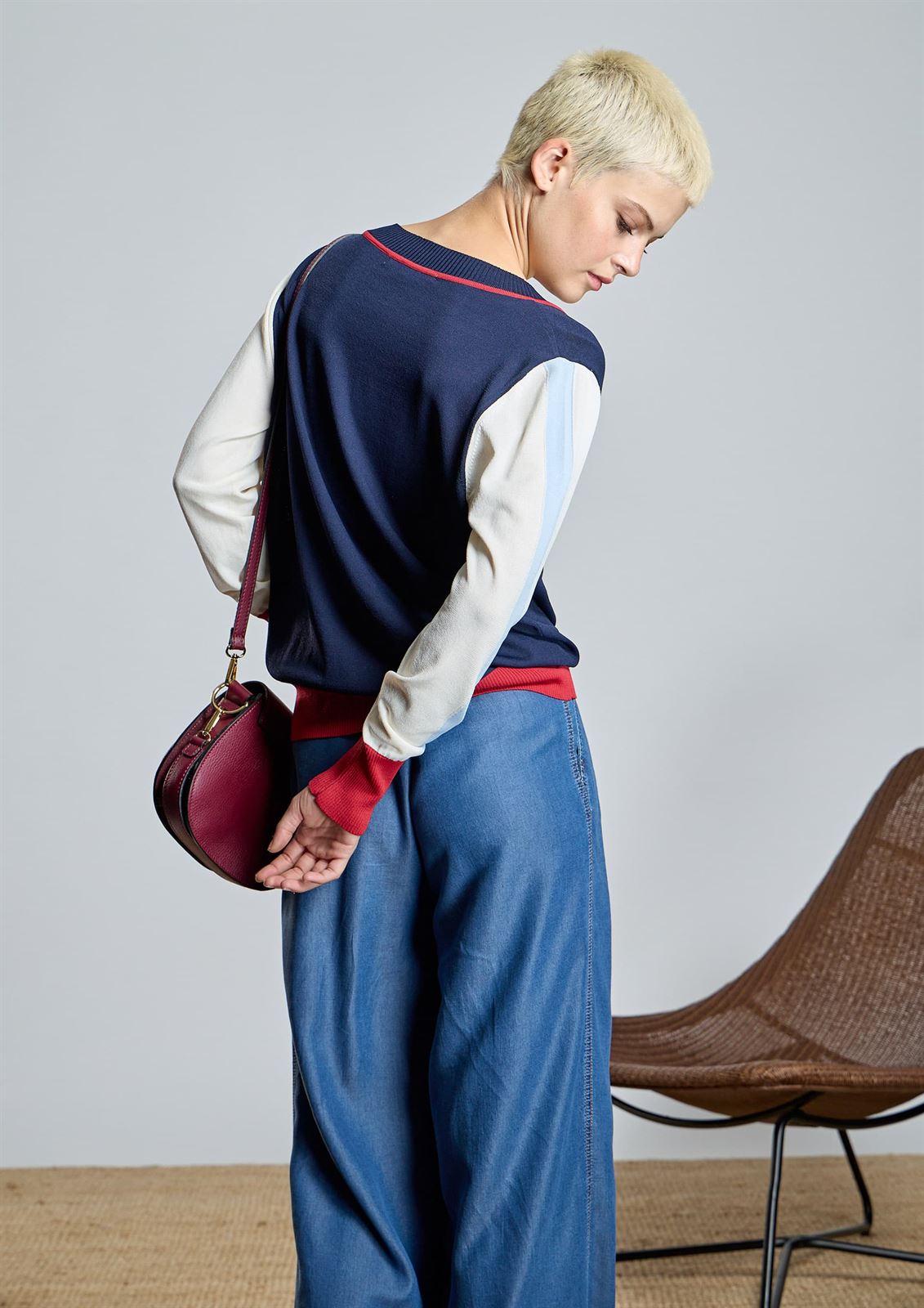 ALBA CONDE Jersey Combinado Multicolor - Imagen 5