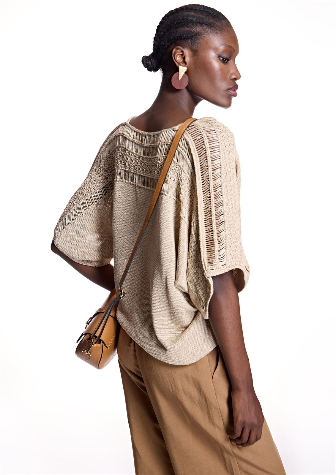 ALBA CONDE Jersey de Punto Beige - Imagen 1