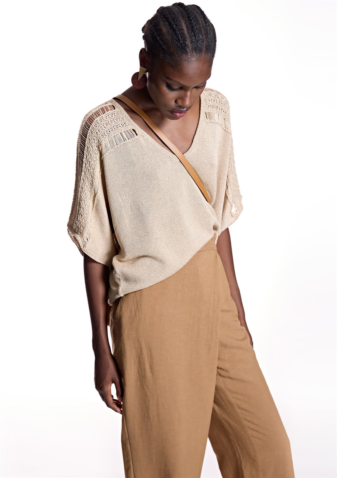 ALBA CONDE Jersey de Punto Beige - Imagen 4