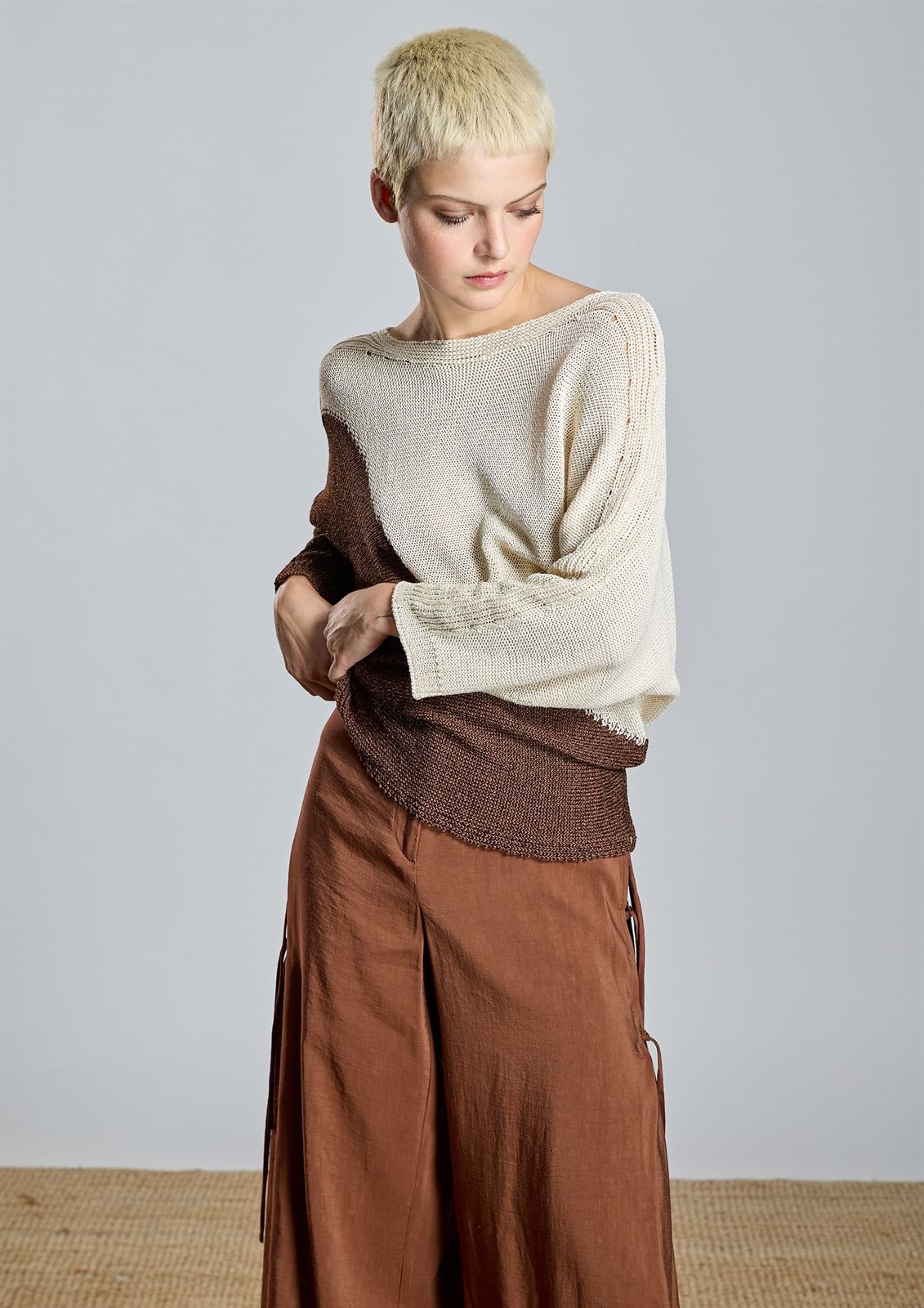 ALBA CONDE Jersey de Punto Bicolor - Imagen 1