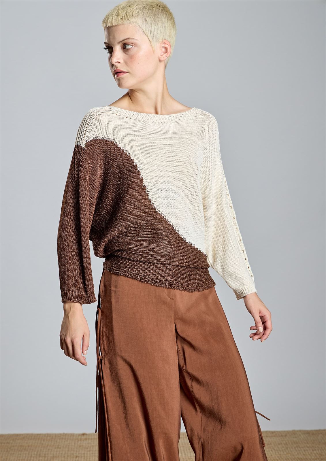 ALBA CONDE Jersey de Punto Bicolor - Imagen 4