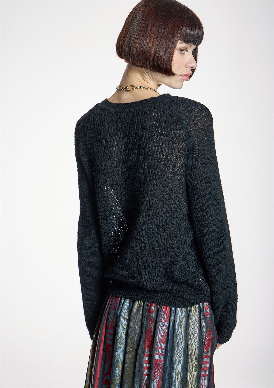ALBA CONDE Jersey de Punto Negro - Imagen 4