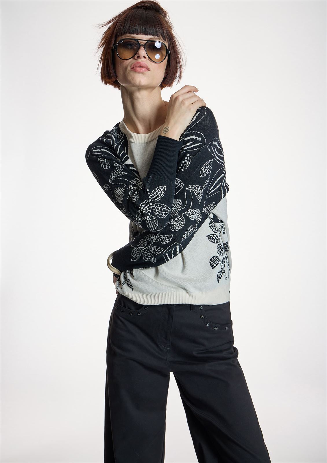 ALBA CONDE Jersey Estampado Floral - Imagen 1