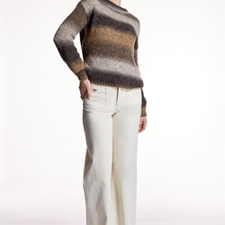 ALBA CONDE Jersey Marrón Rayas - Imagen 1