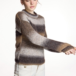 ALBA CONDE Jersey Marrón Rayas - Imagen 2