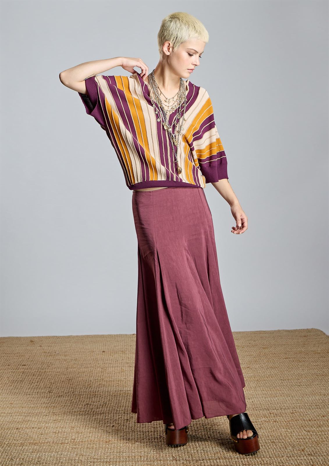 ALBA CONDE Jersey Rayas Multicolor - Imagen 2