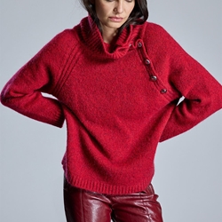ALBA CONDE Jersey Rojo con Botones - Imagen 2