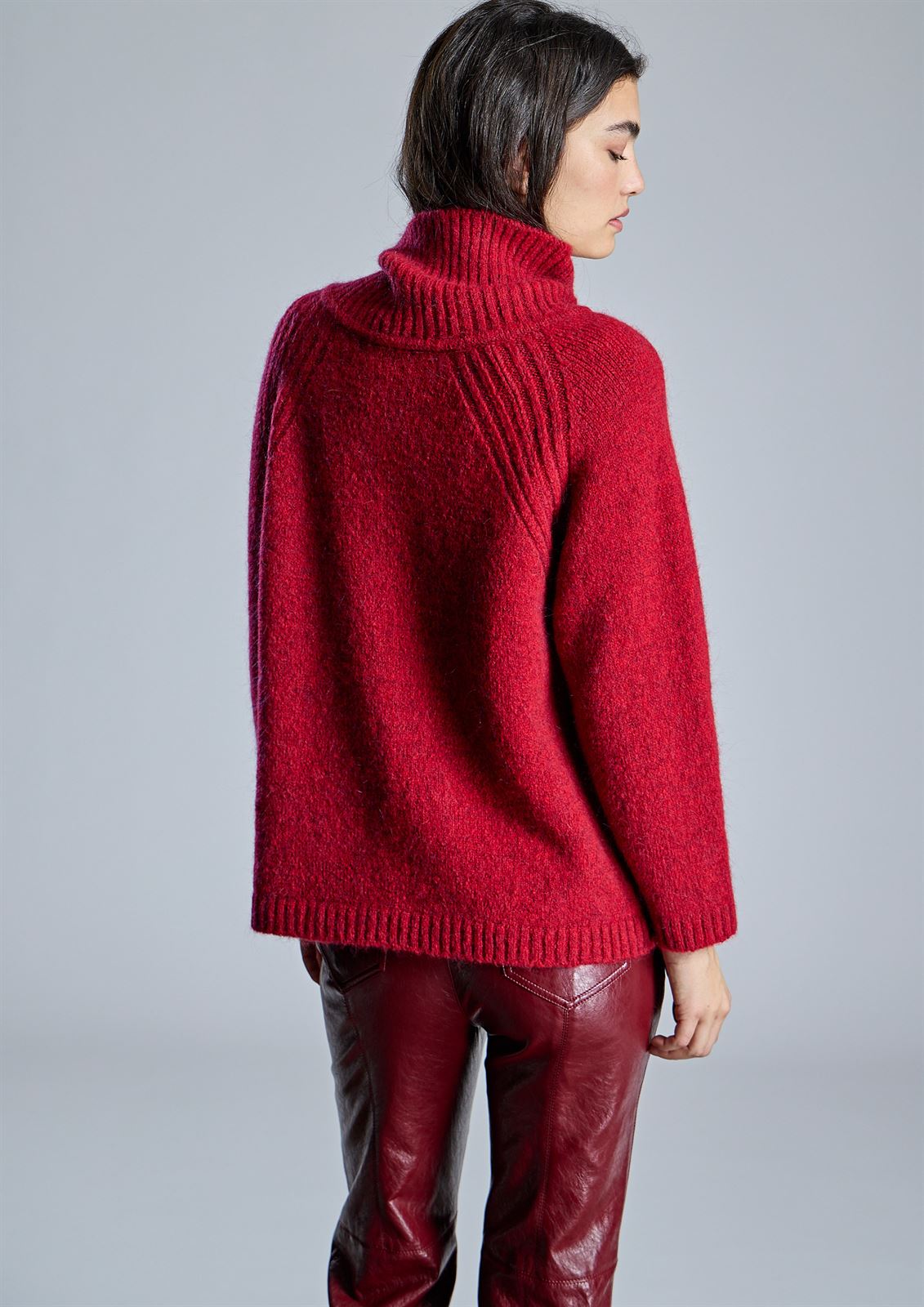 ALBA CONDE Jersey Rojo con Botones - Imagen 4