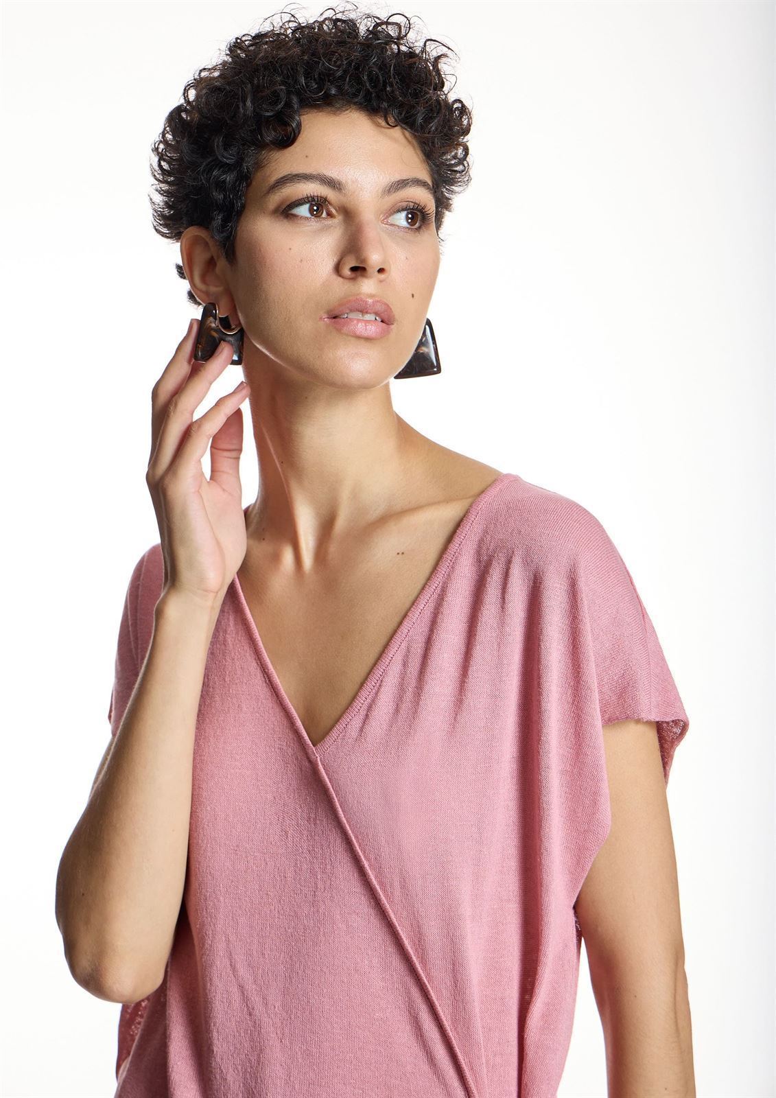 ALBA CONDE Jersey Rosa Cruzado - Imagen 1