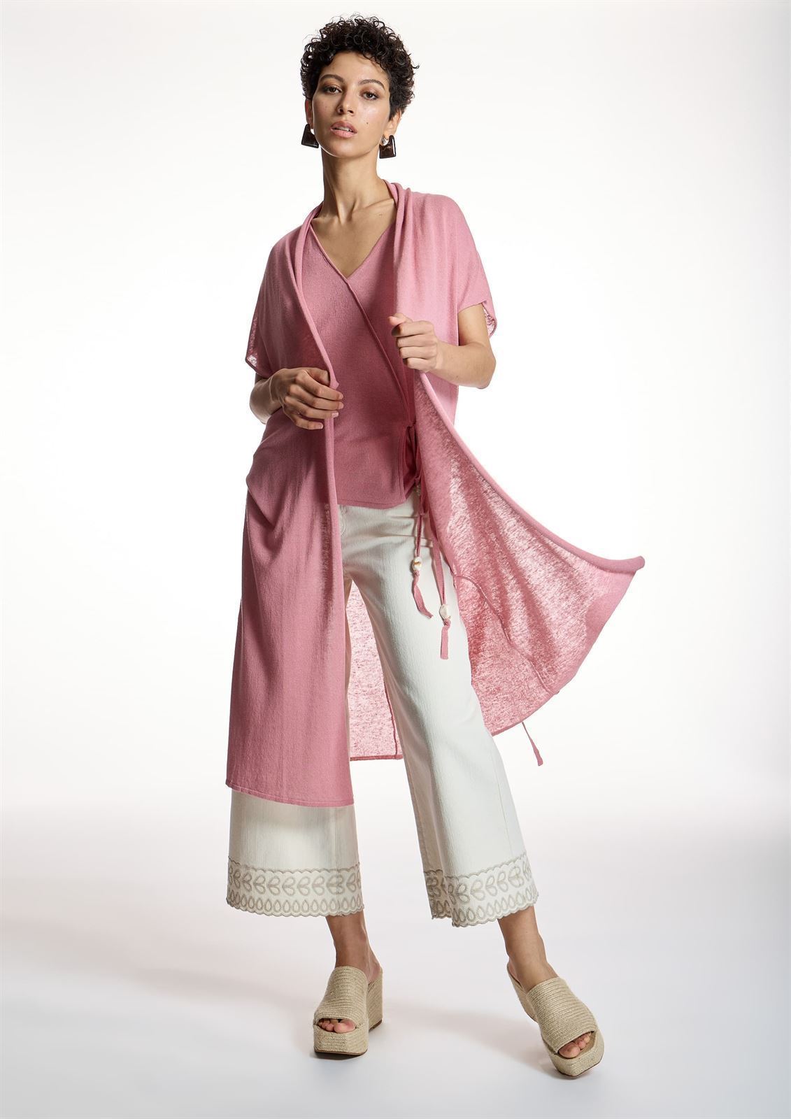 ALBA CONDE Jersey Rosa Cruzado - Imagen 4