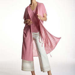 ALBA CONDE Kimono de Punto Rosa - Imagen 1