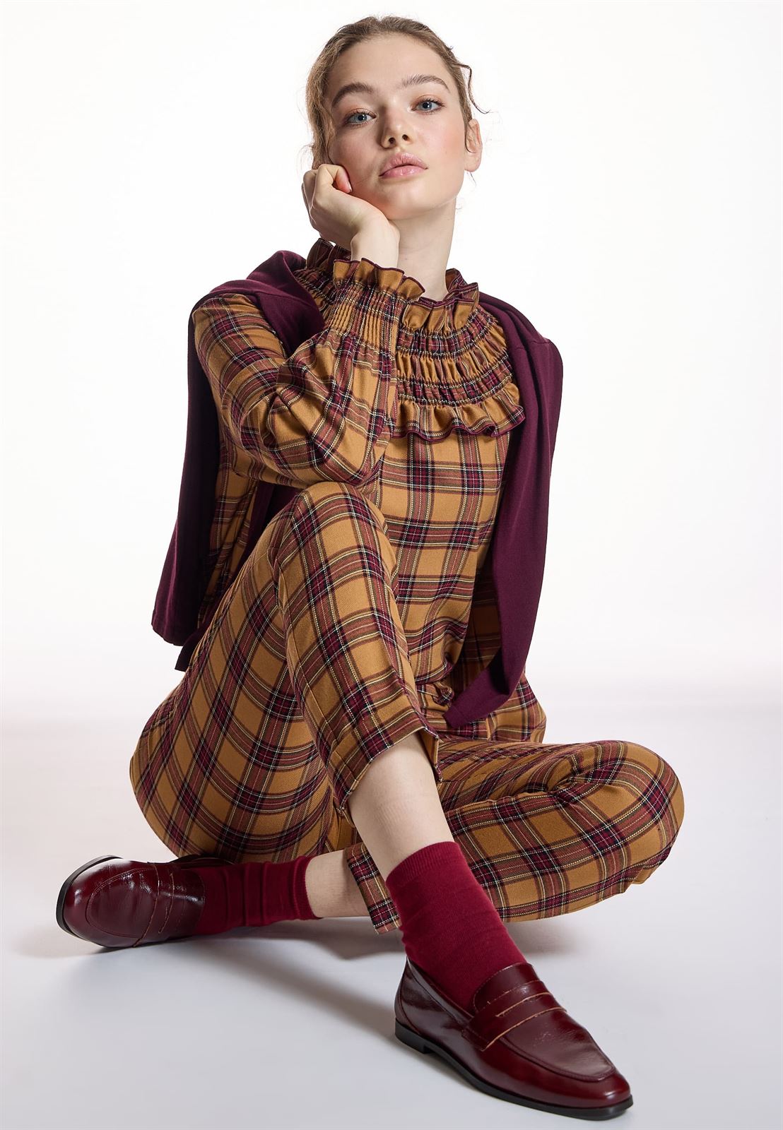 ALBA CONDE Pantalón de Cuadros - Imagen 2