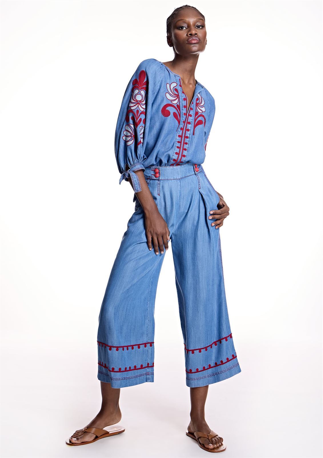 ALBA CONDE Pantalón Denim Fluído - Imagen 2