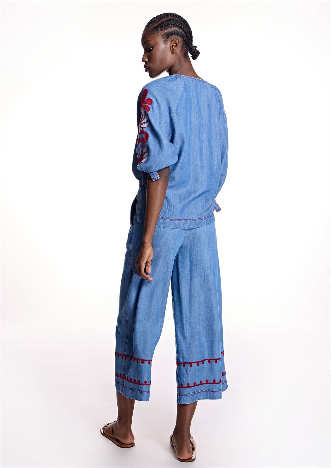ALBA CONDE Pantalón Denim Fluído - Imagen 6