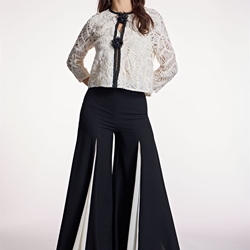 ALBA CONDE Pantalón Fluído Bicolor - Imagen 1