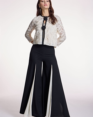 ALBA CONDE Pantalón Fluído Bicolor - Imagen 1