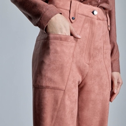 ALBA CONDE Pantalón Salmón Tiro Alto - Imagen 1