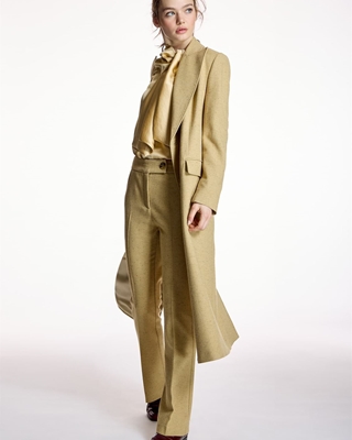 ALBA CONDE Pantalón Semientallado Amarillo - Imagen 1