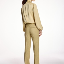 ALBA CONDE Pantalón Semientallado Amarillo - Imagen 2