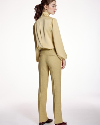 ALBA CONDE Pantalón Semientallado Amarillo - Imagen 2