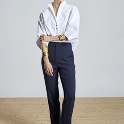 ALBA CONDE Pantalón Semientallado Marino - Imagen 1