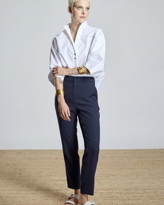 ALBA CONDE Pantalón Semientallado Marino - Imagen 1