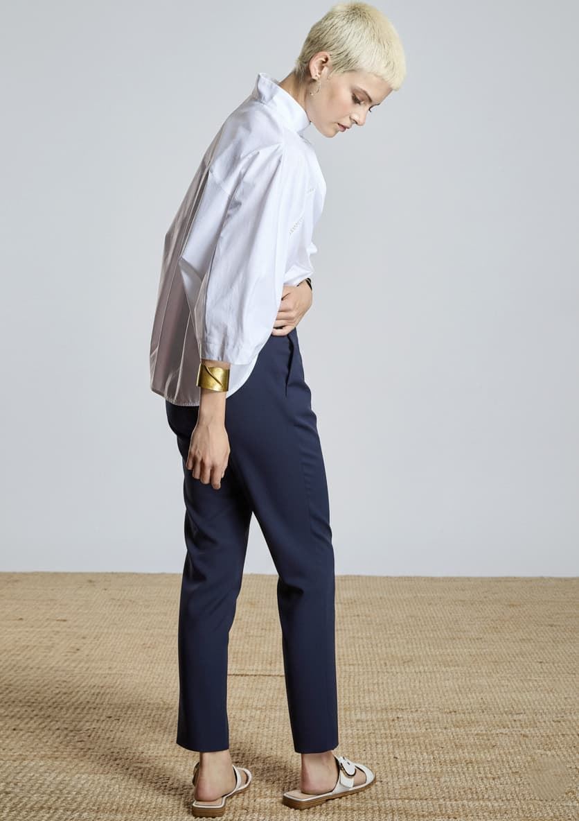 ALBA CONDE Pantalón Semientallado Marino - Imagen 2