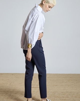 ALBA CONDE Pantalón Semientallado Marino - Imagen 2