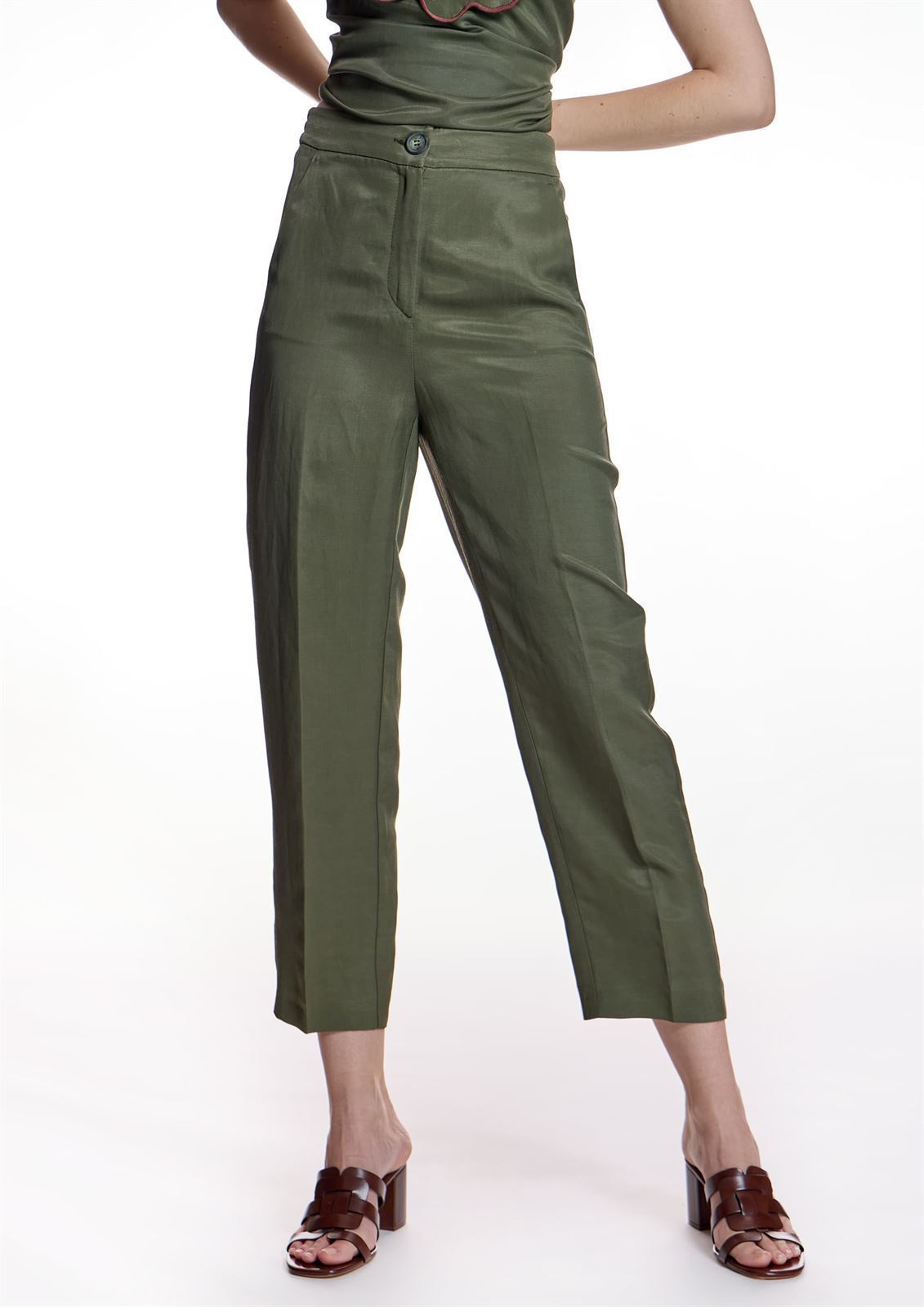 ALBA CONDE Pantalón Tobillero Kaki - Imagen 6