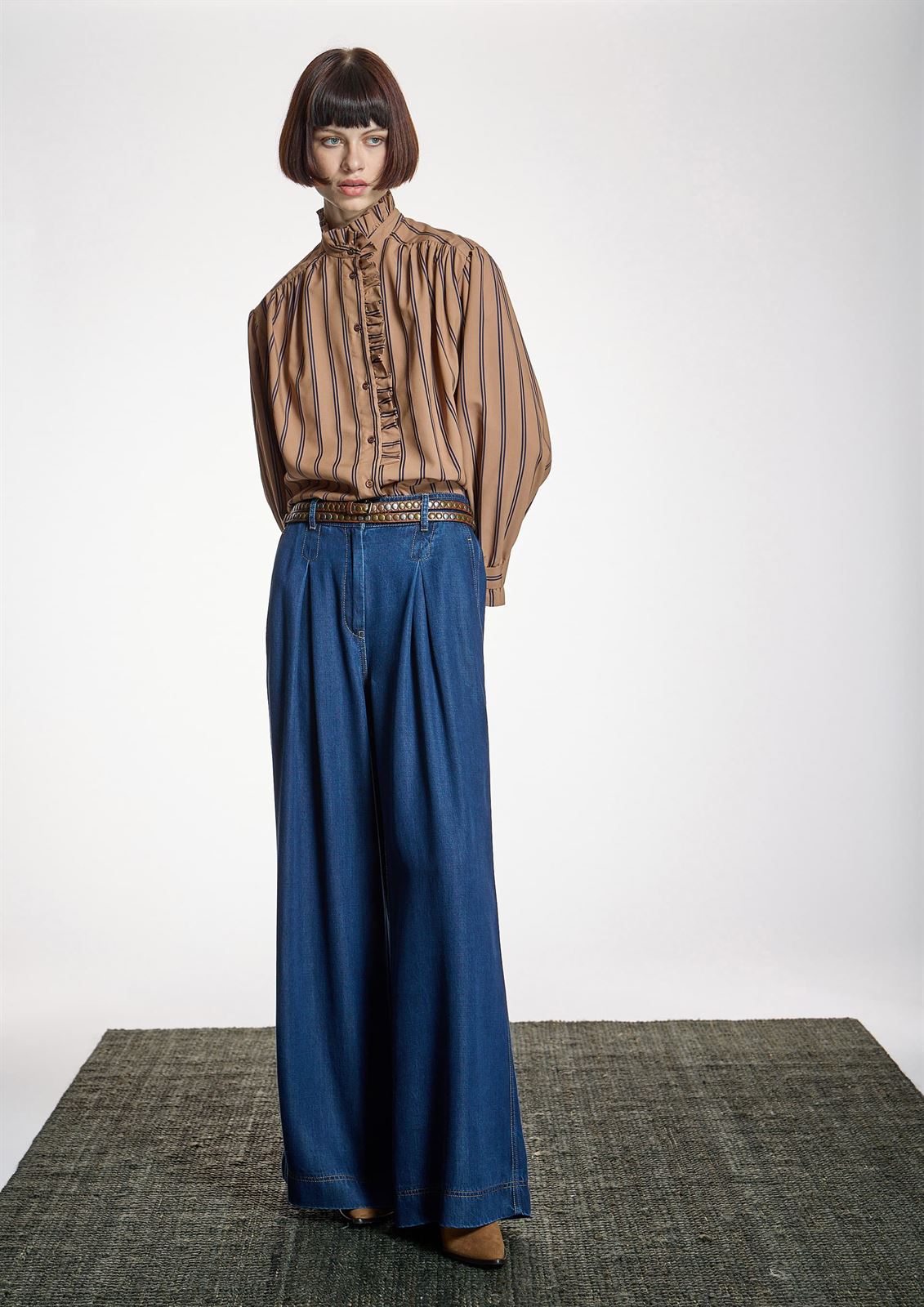 ALBA CONDE Pantalón Vaquero Palazzo - Imagen 1