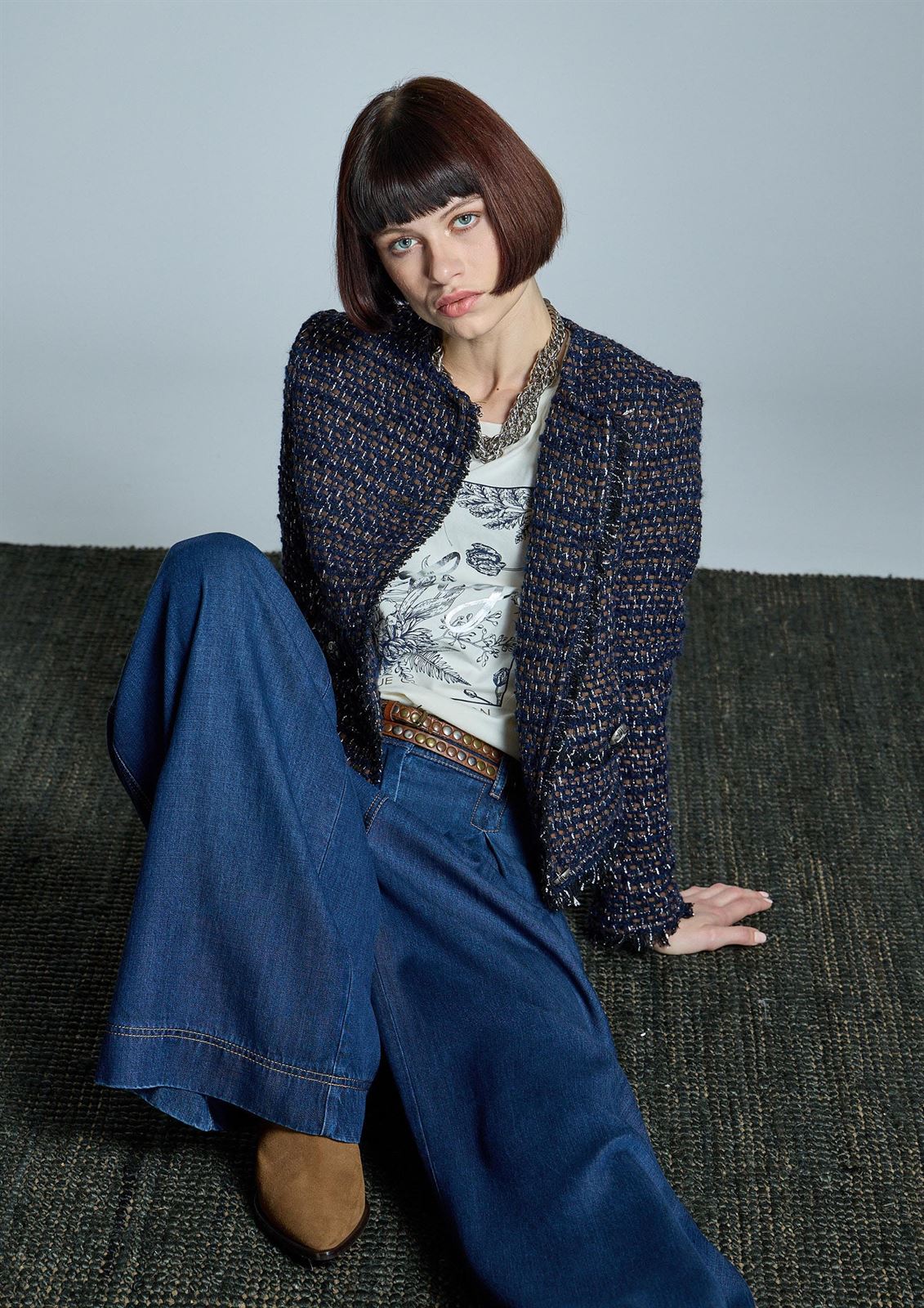 ALBA CONDE Pantalón Vaquero Palazzo - Imagen 2