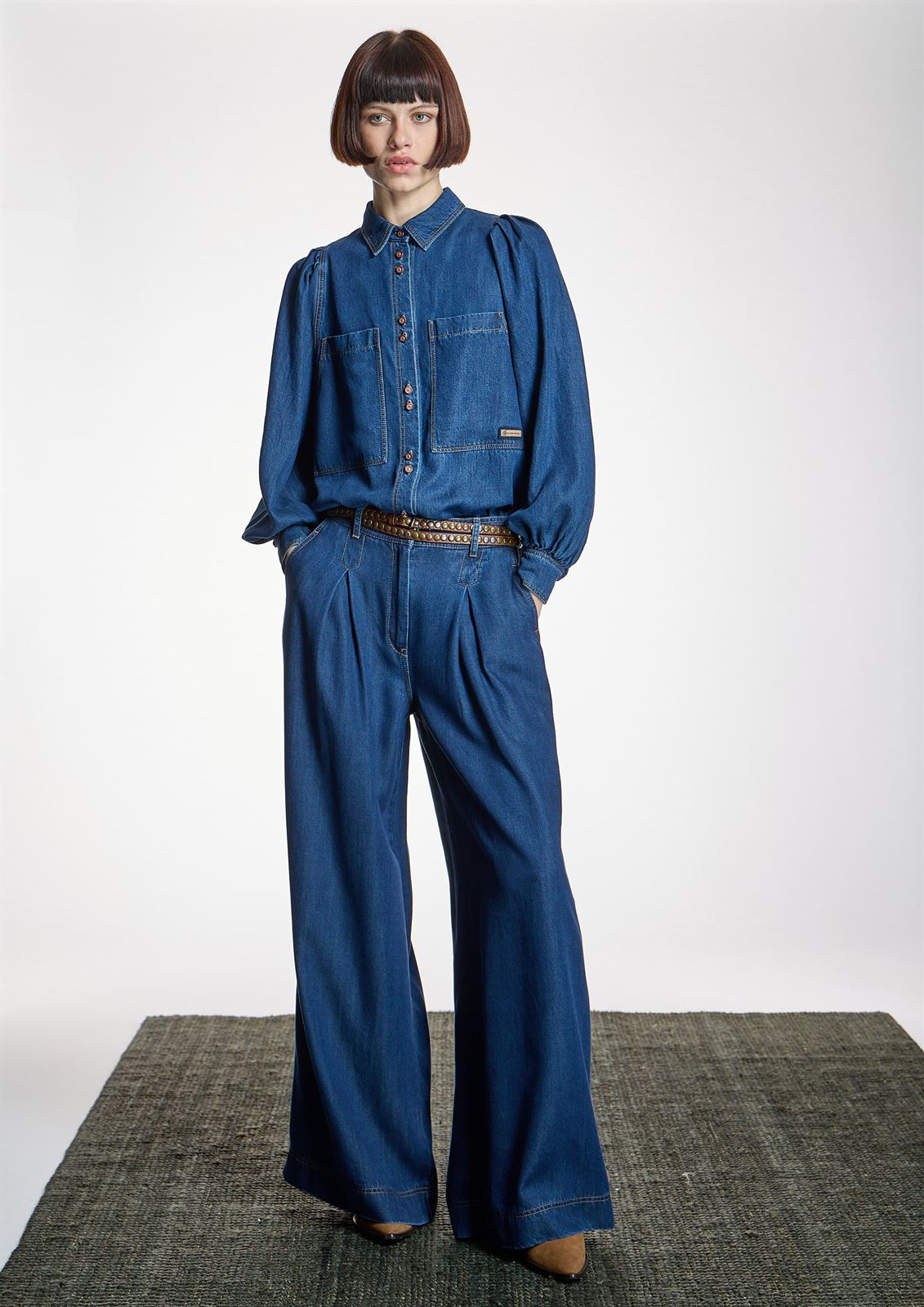 ALBA CONDE Pantalón Vaquero Palazzo - Imagen 5