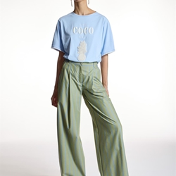 ALBA CONDE Pantalón Verde de Rayas - Imagen 2