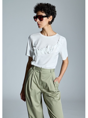 ALBA CONDE Pantalón Verde Pinzas - Imagen 1