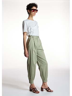 ALBA CONDE Pantalón Verde Pinzas - Imagen 2