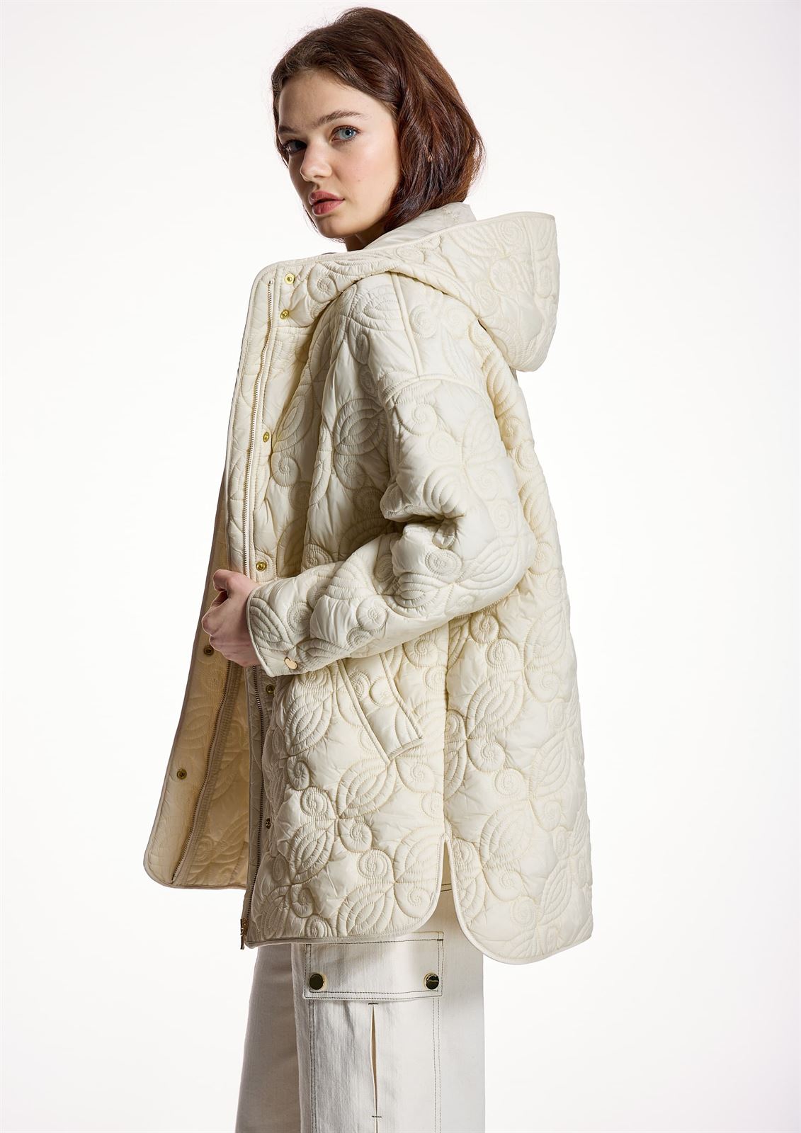 ALBA CONDE Parka Acolchada Cruda - Imagen 4