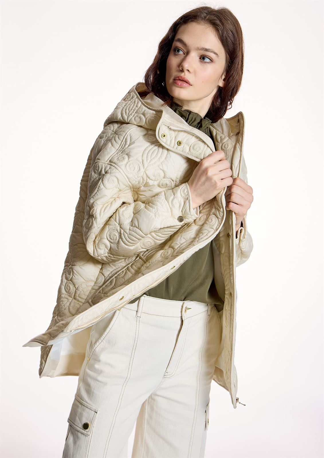 ALBA CONDE Parka Acolchada Cruda - Imagen 6